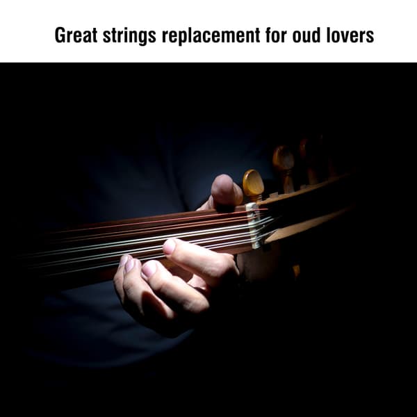 Klar Nylon Silverpläterad Kopparlegering Oud Strings Set Ersättningstillbehör (12 strängar)