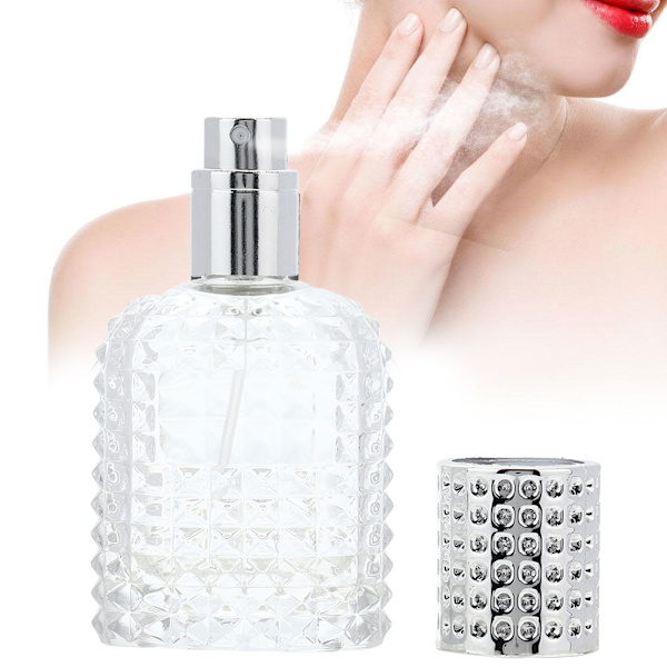 Bärbar Parfymflaska Aluminium Atomizer Fin Dimma Tom Sprayflaska 30ml (Silver)