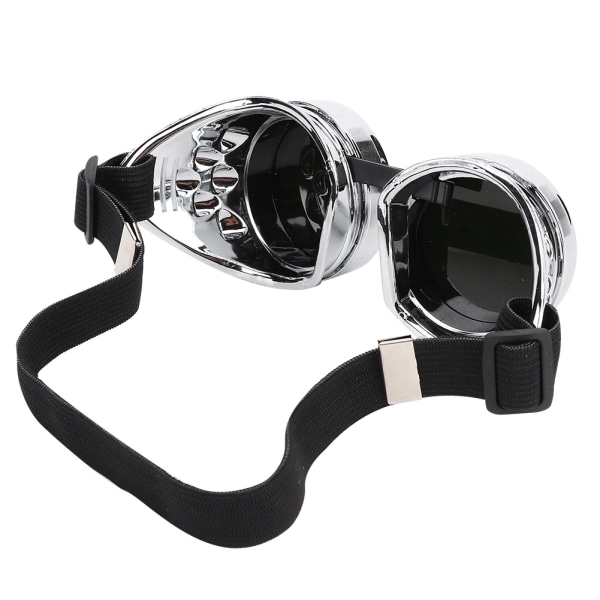 ABS Vintage Style Steampunk Goggles Dobbeltlags solbriller for Party Prop Decorbright sølv