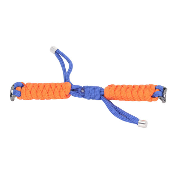 Udskiftning af elastisk armbånd til Mi Band 8, strikket, snoet knude, nylon, smart armbåndsrem, kongeblå orange