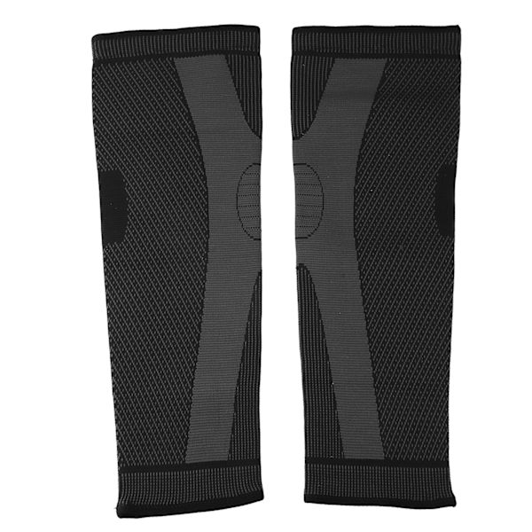 1 par sport knäskydd förlängda stickade tryckavlastare andningsbara 2 korrugeringsmönster svart L 46cm
