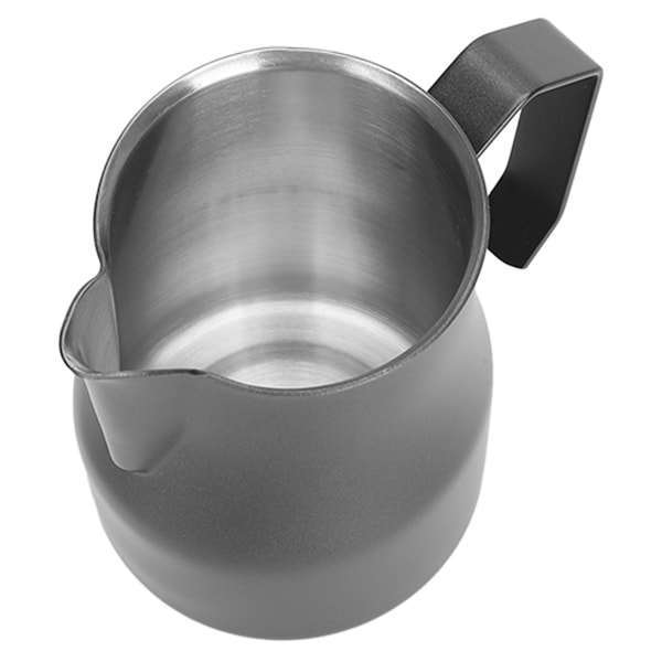 Melkeskummerkanne i rustfritt stål 304, 350 ml, svart