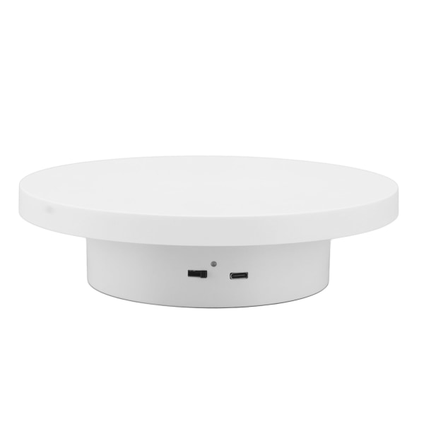 Roterande displaystativ Vit Plug in Fjärrkontroll Lastkapacitet 3kg Automatisk roterande stativ för produkter Diameter 20cm / 7.9in