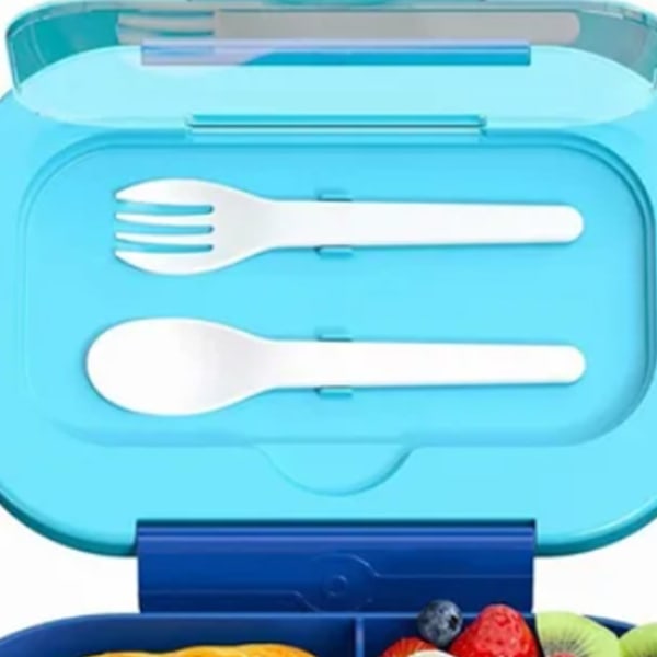 Barnens Bento-låda 4 fack läckagesäker BPA-fri bärbar barn lunchbehållare för pojkar flickor 1300ml