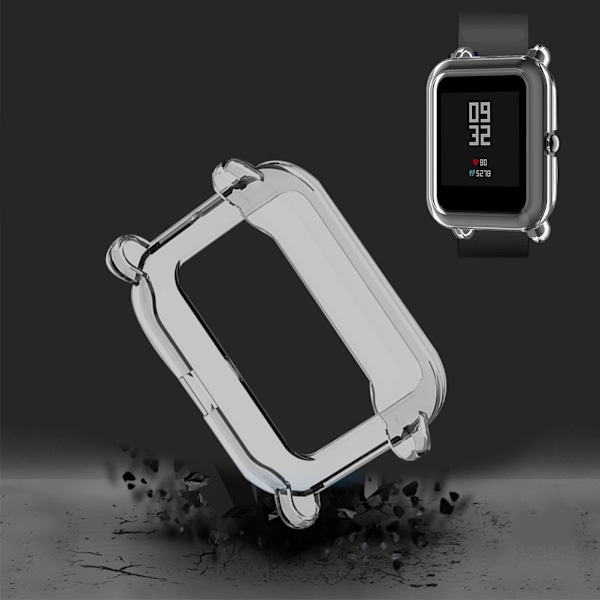Smart Watch Clear TUP skyddande fodral kompatibel med AMAZFIT Bip S Bip 1S för Amazfit bip Lite 1S för Amazfit A1608