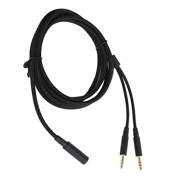 2-i-1 adapterhodetelefon lydkabel passer til Kingston HyperX Cloud Stinger/Cloud Mix/Cloud Alpha
