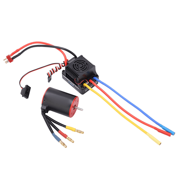 3650 3100KV Vanntett Børsteløs Motor 60A ESC Elektrisk Guvernør Lang Linje for 1/10 RC Bil