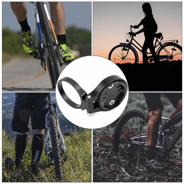 Cykel Cykel Justerbar Stem Mount Hållare för Garmin Edge 1000 820 810 520 Dator GPS (svart)