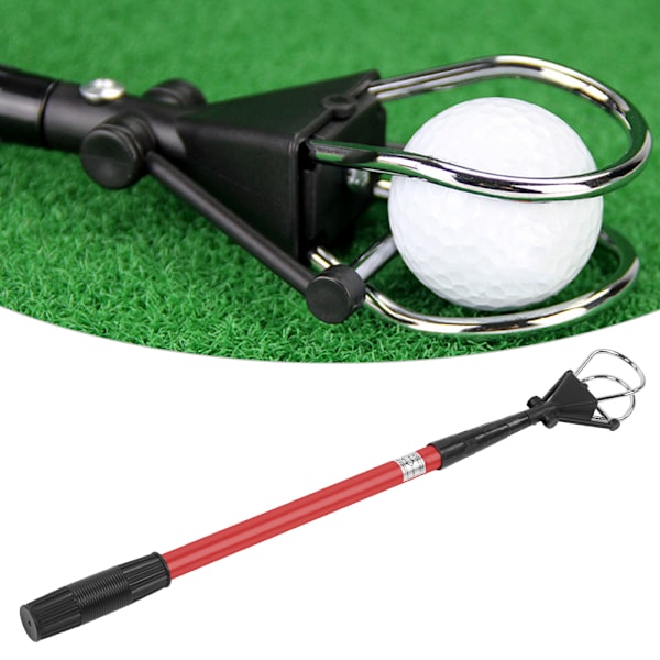 Aluminiumlegering Lättvikts Fem Sektioner Retractable Gratis Justerbar Golfboll Plockare Retriever Verktyg Tillbehör Röd/Svart 60-183cm
