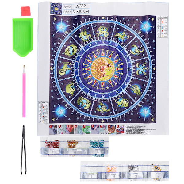 Træformet Resin Diamantmaleri Kit DIY Kunst Håndværk Soveværelse Dekorative Ornamenter