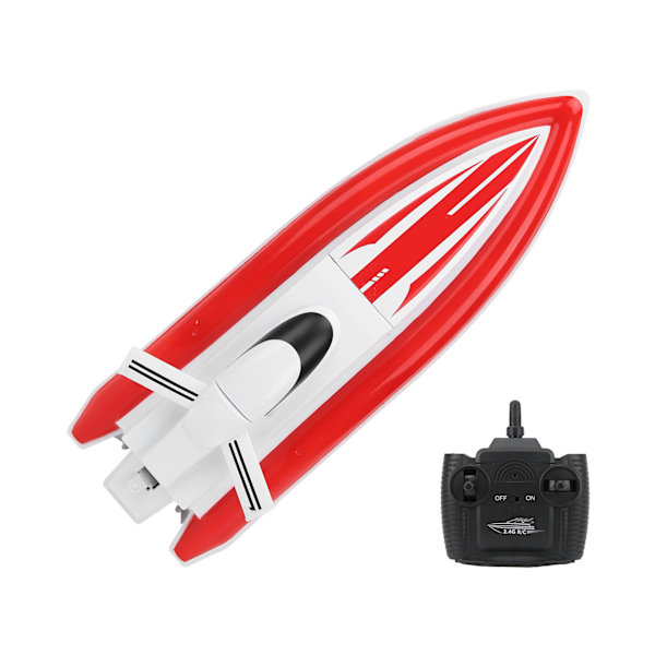 LSRC-B8 RC-båt höghastighetsracing RC-båt med dubbla propellrar Lång batteritid (röd)