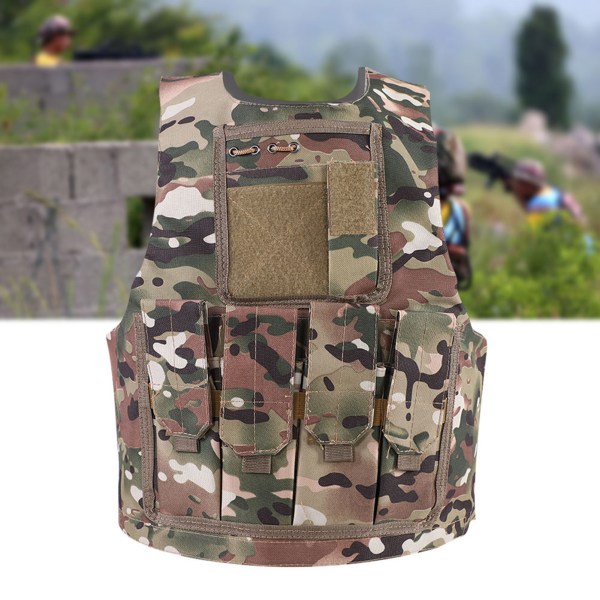 Børne Army Militær Udstyr Kampspil Camouflage Uniform Vest (CP Camouflage)