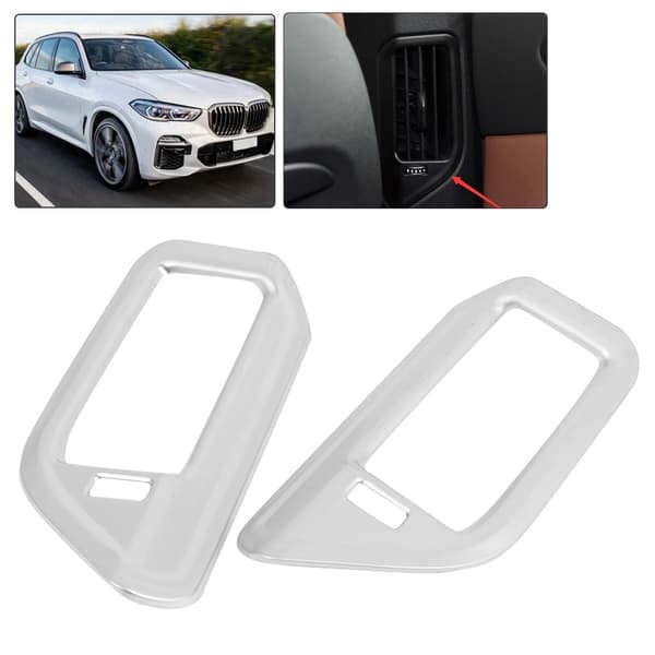 2 st ABS kromstil kolonnformad inre luftventilskydd trim passar för X5 X7 2019