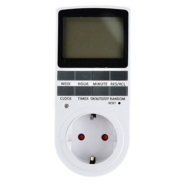 Smart Plug Timer, LCD-skærm, 12/24/7 dages programmerbar stikkontakt-timer til husholdningsapparater og belysning