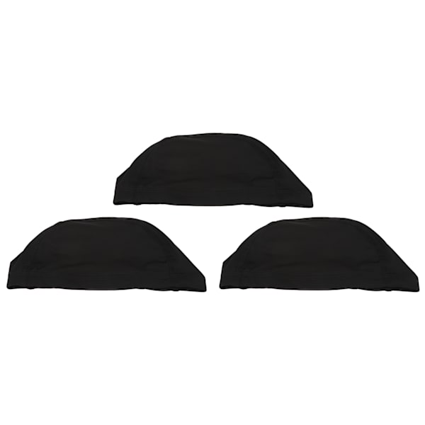 3 stk Dome Parykkhette Pustende Myk Stretchable Nylon Fast Feste Parykk Laging Cap for Cosplay