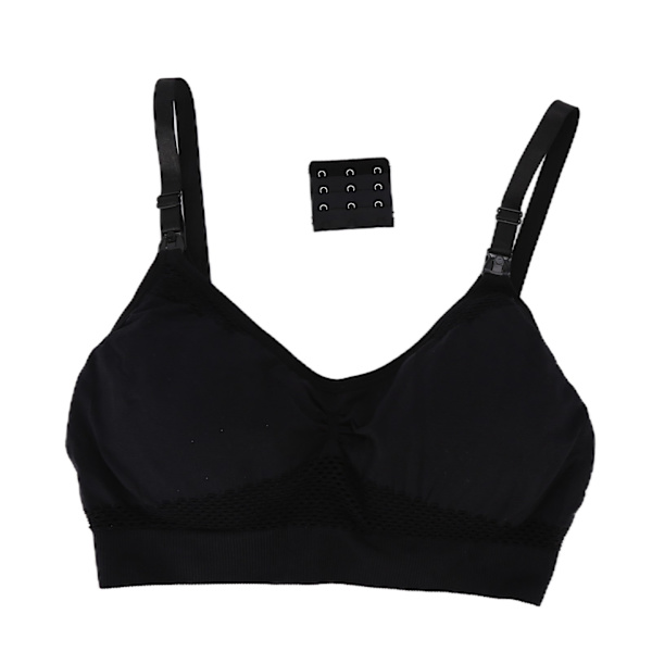 Åndbar håndfri pumpe bh gravide kvinder amme bh amning bh sort XXL