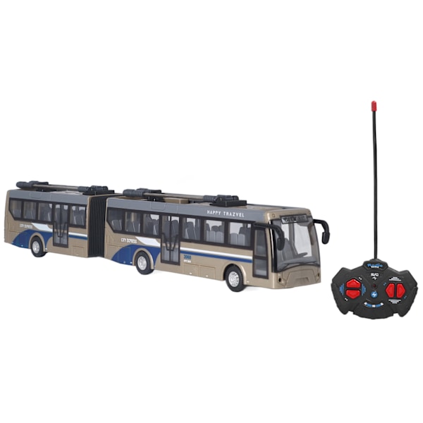 1:48 Skala RC Skolbuss Kör Framåt Bakåt Sväng Vänster Höger Fjärrkontrollbuss för Barn Guld