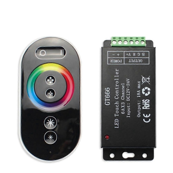 GT666 DC12-24V 6Ax3 Kanal RBG Touch LED Kontroller