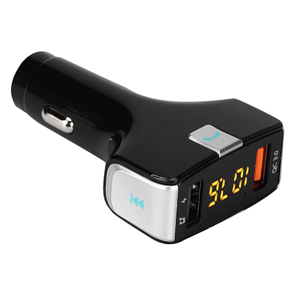 Dobbelt USB Bil Hurtigoplader Adapter MP3 Audioafspiller FM44 Transmitter Understøttelse af QC3.0
