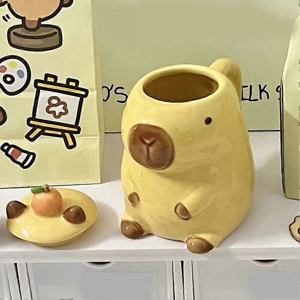 Söt Vattendelfin Mugg Tecknad Keramisk Design Känsla Kaffemugg A
