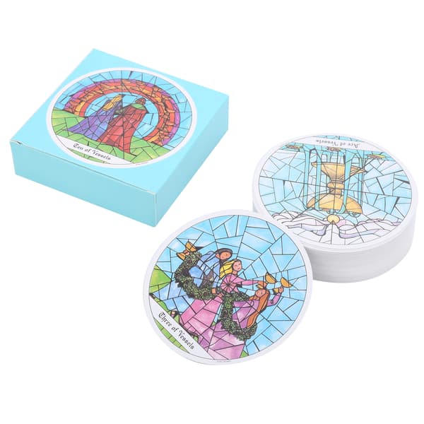 Runde Tarotkort Spådom Spillekort Interaktion Papir Tarotkort Brætspil Engelsk Version
