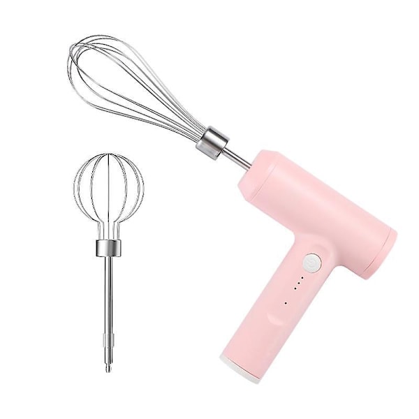 USB Ladattava Sähkövatkain Langaton Sähkövispilä 2 Sekoituspäällä, 3 Nopeusasetusta - Pinkki