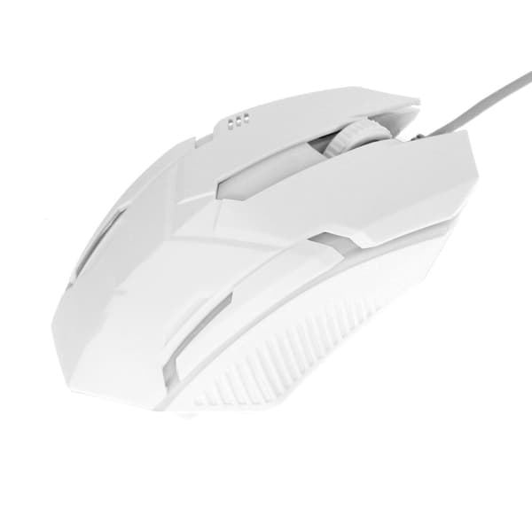 USB Mus M3 Bakgrunnsbelysning Modus Kablet Mus Ergonomisk Design Datamus for Macbook Laptop PC Hvit