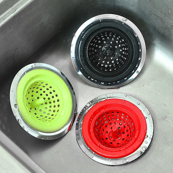 Rostfritt Stål Avloppssil, Hårfälla, 3-pack