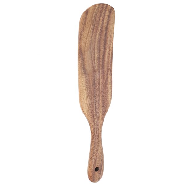 Teak Spatel Flad Form FoodGrade Træ Madlavning Spatel til Hjem Køkken Madlavning(25.5x6cm )