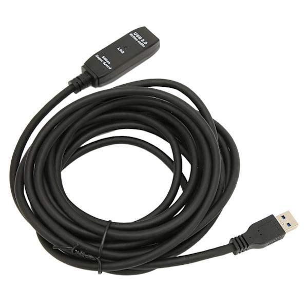 USB 3.0 forlængerkabel sort 16,4 fod 5 Gbit pr. sek. han til hun USB aktiv USB forlængerledning til hub mus tastatur