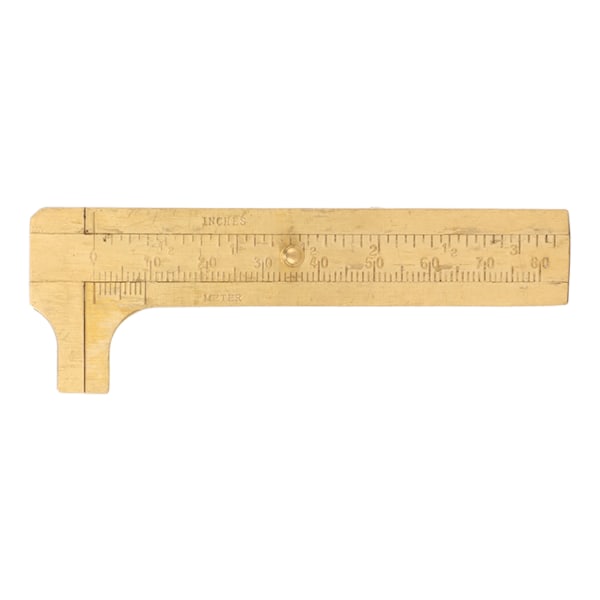 Vernier Caliper Messing Doble Vekter Høy nøyaktighet Klarskala Bærbar Mini Lomme Caliper for DIY Crafts 0‑3.1in