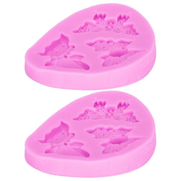 2 STK Kakeform Silikon Rosa for Mat Smørpaier Håndlaget Såpe Aromaterapi Gips