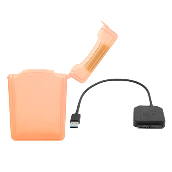 Harddiskadapterkabel HDD/SSD-omformerkabel med strømforsyning og boks EU-stik 100-240V rød