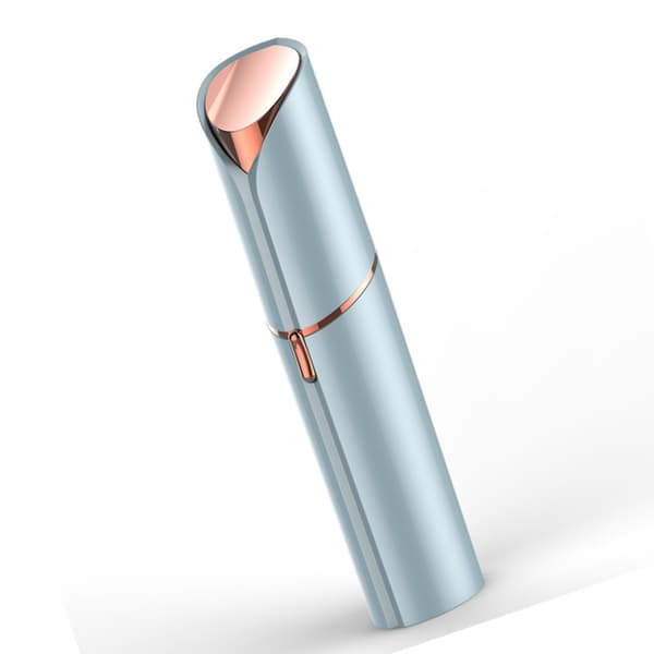 Elektrisk ansigtshårfjerner til kvinder, læbestiftformet bærbar USB-opladning, kropsepilator, trimmer, blå