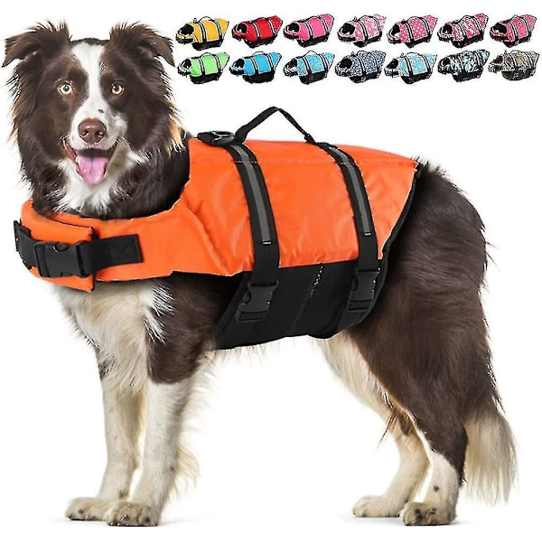 Svøm sikkert med justerbar redningsvest til hund XXS orange