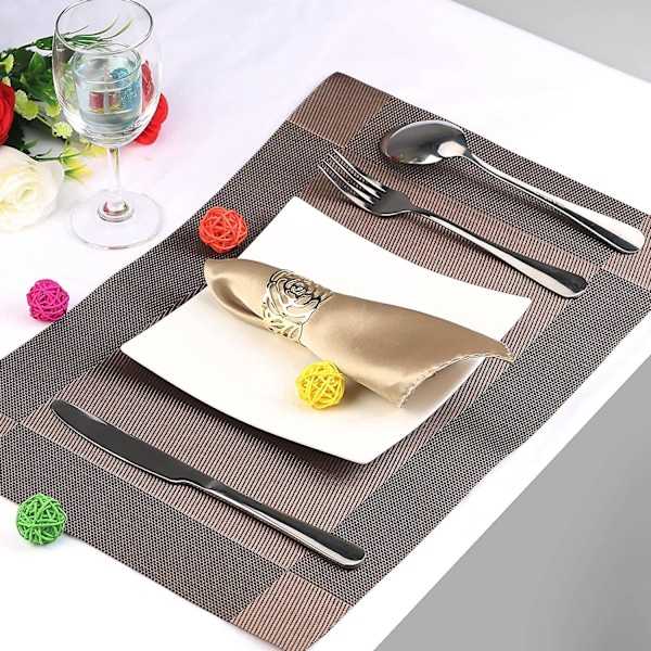 12 stk. Servietring, Servietring Metal Gennembrudt Servietholder Blomstermønster Ring Deco til Bryllupsbanket Fødselsdagsfest