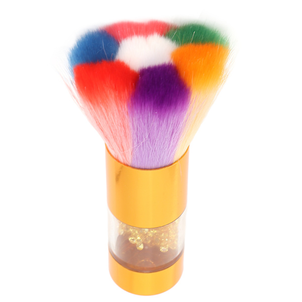 Sminkborste Fashionabla strass inlagda Lös Powder Foundation Brush Nail Art Dust Remover Guld