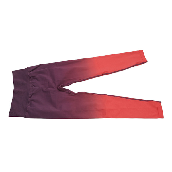 Kvinnor Höftlyftsbyxor Röd Lila Gradient Färg L Storlek Högmidjade Leggings för kvinnor