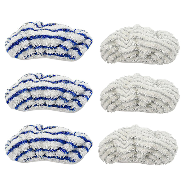 6 st Mikrofiberduk Pads Ersättning För Rowenta Clean&steam Zr005801 Rengöringstillbehör, tvättbar-B5