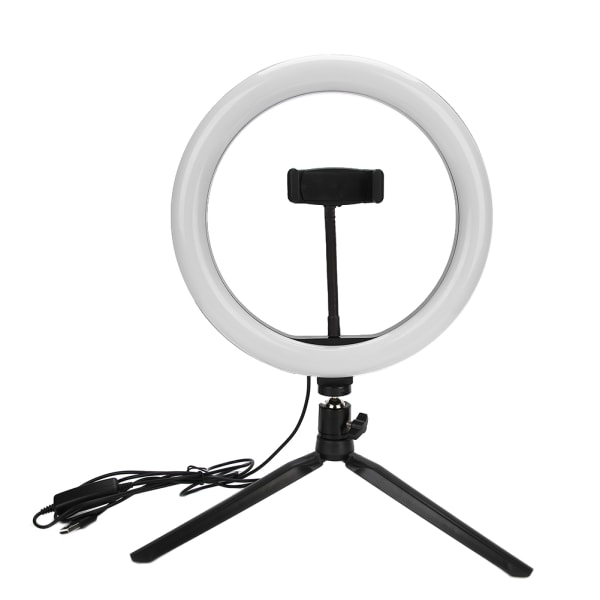 LED skrivbordslampa Dimbar Live Streaming Selfie Tatuering Kamera Ring Light med mobilt rack
