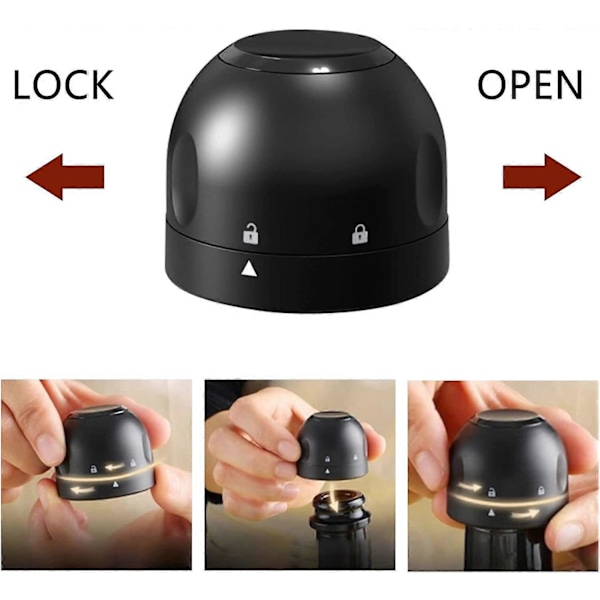 Genanvendelig Prosecco Prop 2 stk Sort Champagne Prop Champagneflaske Prop Gave til Vin- og Champagneelskere
