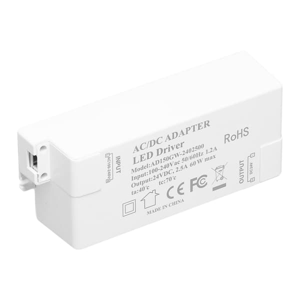 LED-driver DC24V 2,5A 60W LED-lystransformator DIY-lampe drivende strømforsyning AC100-240V