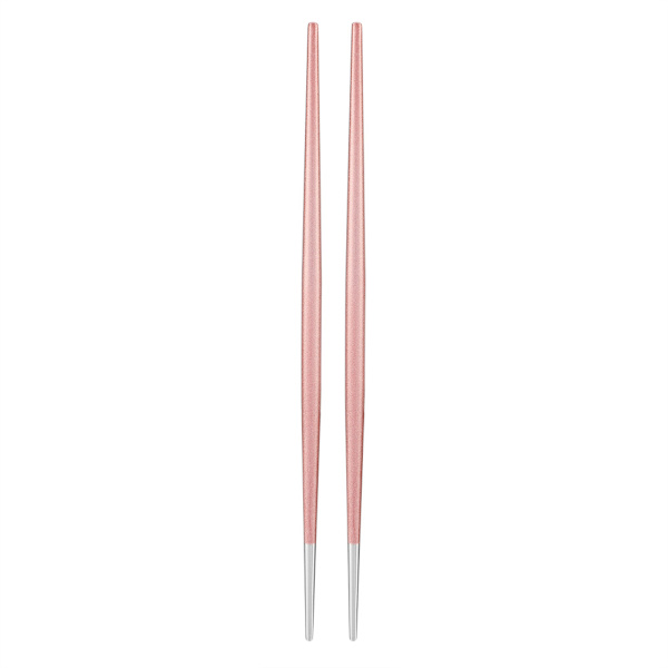 304 rustfritt stål spisepinner japanske sushi spisepinner bestikksett (rosa sølv)