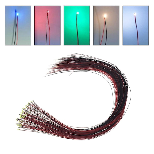 100 x Miniatyr Gräsmatta Lampa för Mikro Modell Landskap Dekor 5 Färger Stil 2--