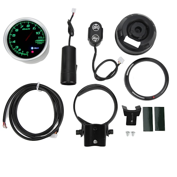Varvräknare 85mm/3,35in diameter 0-11000RPM Färgglad LED-bakgrundsbelysning Universell för 12V motorcykel RV Yacht