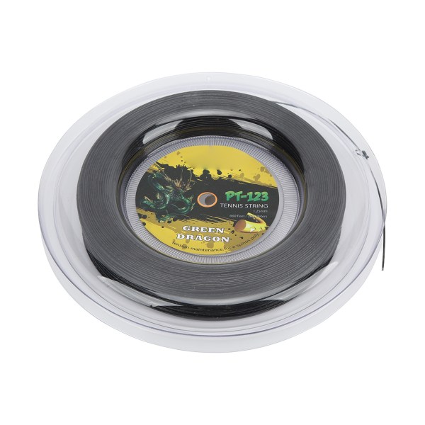 Tennissträng 200m Sports Racketsträng 1,25mm Polyester Rackettråd Styv Typ för TräningSvart