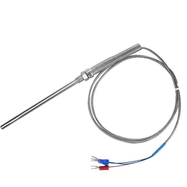 M8 Gjenge PT100 Platinium Resistor Termoelement 100mm Probe Temperatursensor Ledning 0-400℃ (1 m)