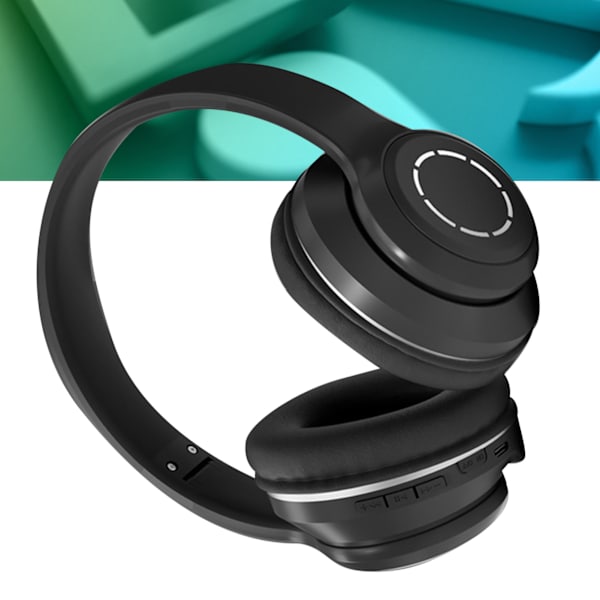 Trådløst Gaming Headset Gradient BT5.2 Forbindelse Bløde Ørepuder Farverige Lys Spil Headset til Stationær Bærbar Sort