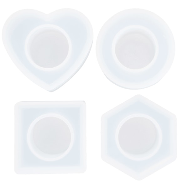 Krystal Epoxy Opbevaringsboks Form DIY Hexagonal Rund Firkantet Spisebord Håndklæde Spænde Silikoneform