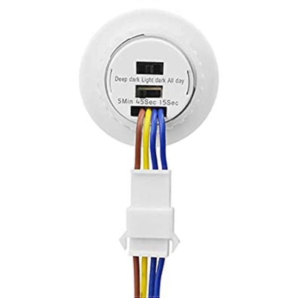 Mini bevægelsessensor lyskontakt 110-220v Pir sensor Smart detektion Tidsforsinkelse Justerbar infrarød